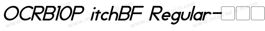 OCRB10P itchBF Regular字体转换